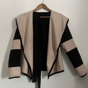 Miusol Black and Cream Layered Vest